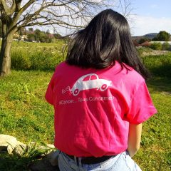 Tee-shirt rose col V – Image 4