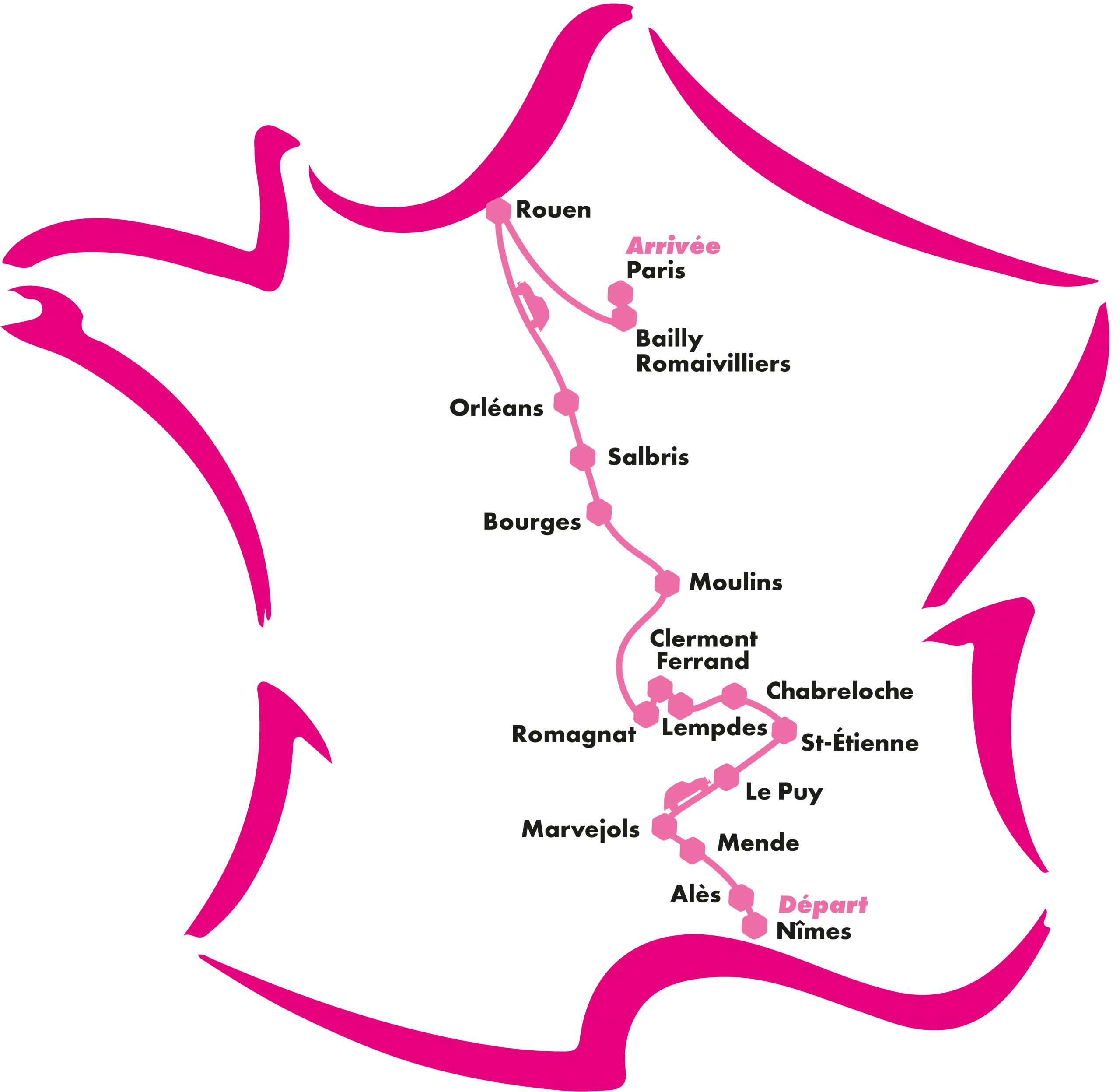 Carte du parcours officiel Rallye 2014