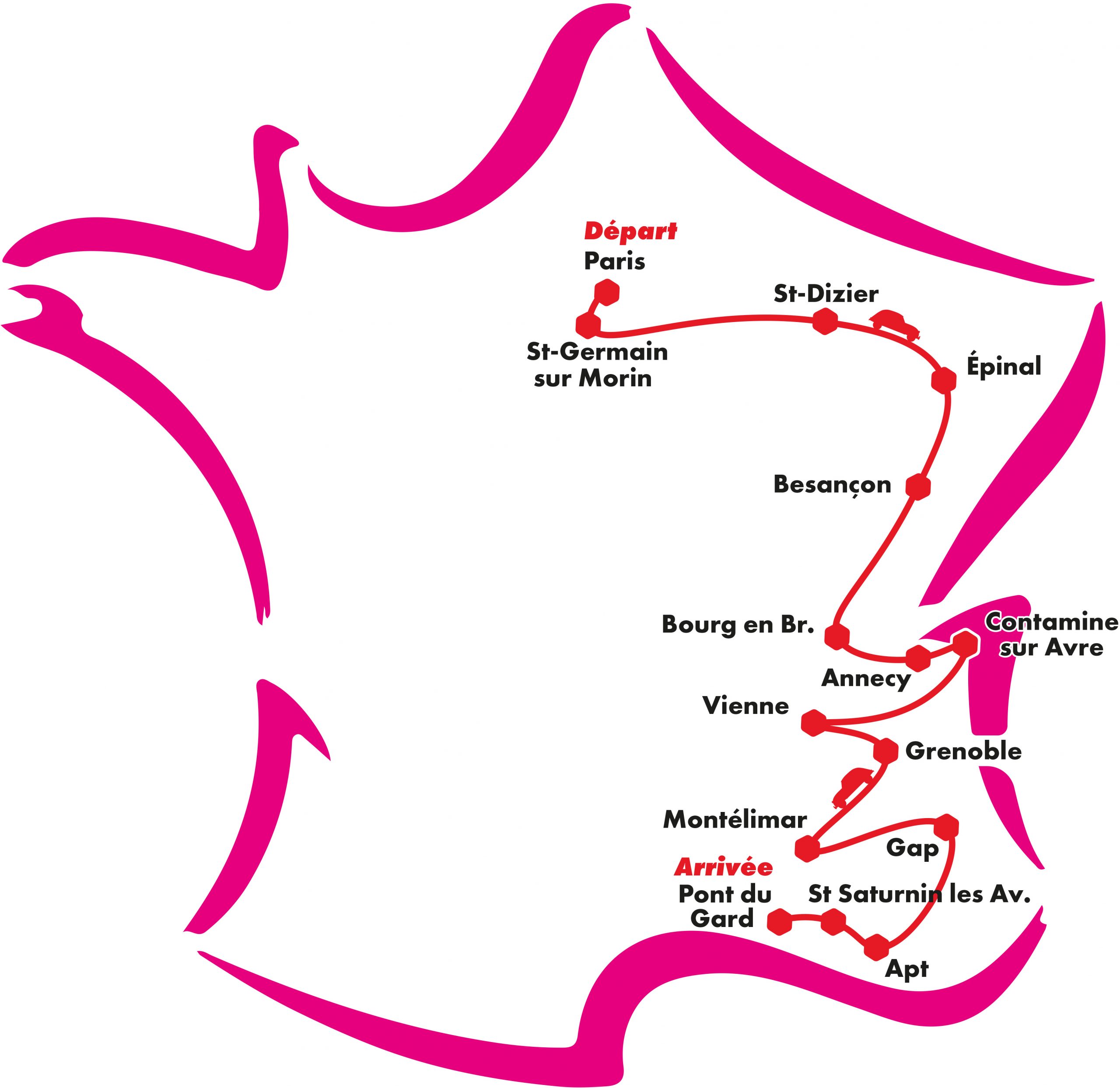 Carte du parcours officiel Rallye 2016